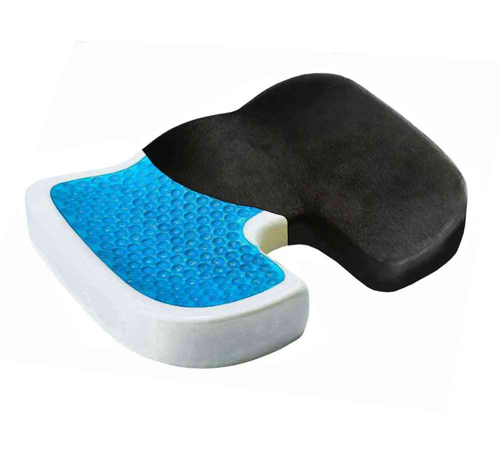 Comfortable Gel Sponge Cushion Memory Foam Seat - Anti Haemorrhoids, U Shaped Cushion