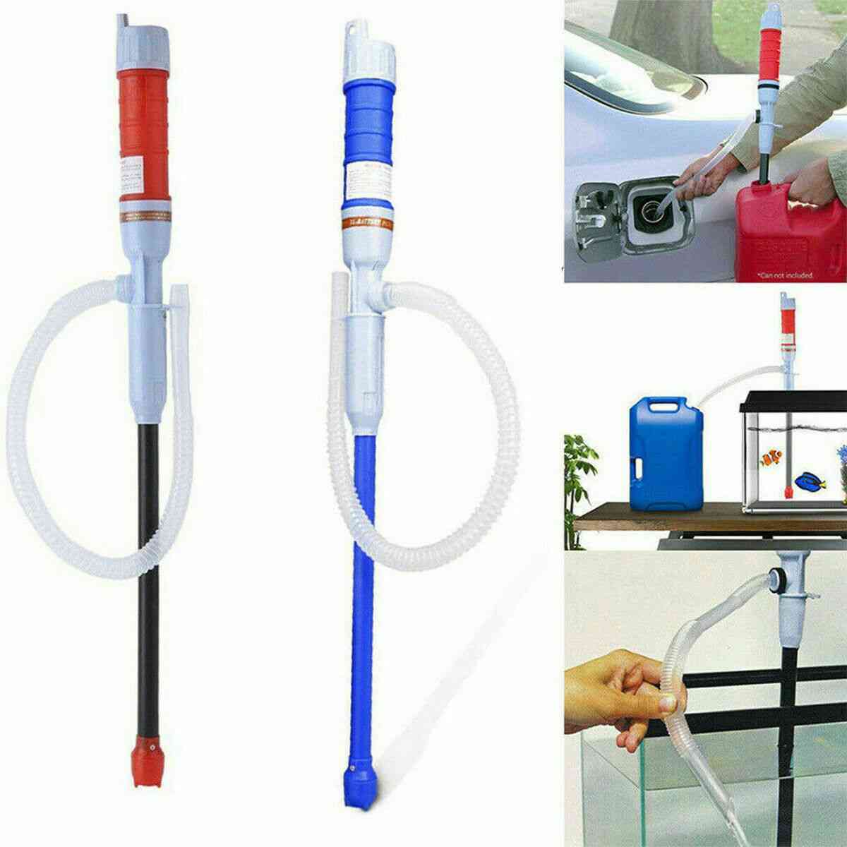 Handheld Liquid Fuel Syphon Pump - Automatic Transfer Gas, Oil, Water