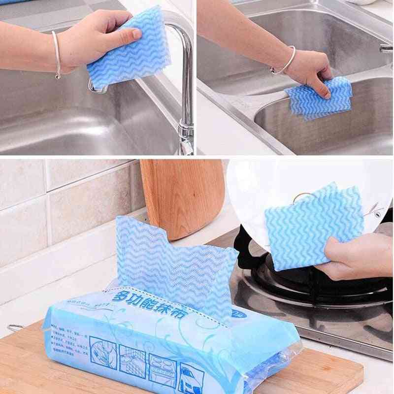 Environmental One-time Non-woven Clean Cloth, Microfiber Kitchen Cleaning Towel
