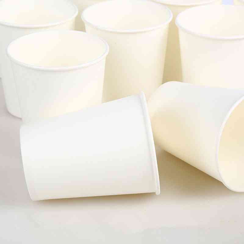 100kpl puhdasta valkoista paperia - kertakäyttöinen tee, kahvikuppi - 100kpl