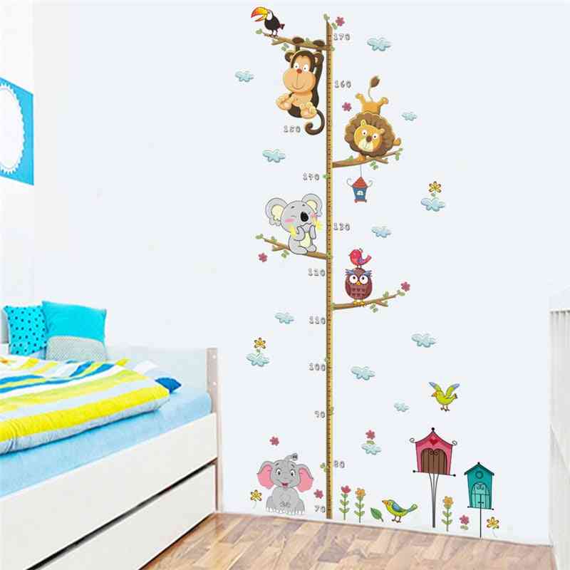 Height Measure Animals Wall Sticker - Growth Chart Nursery Room Decor