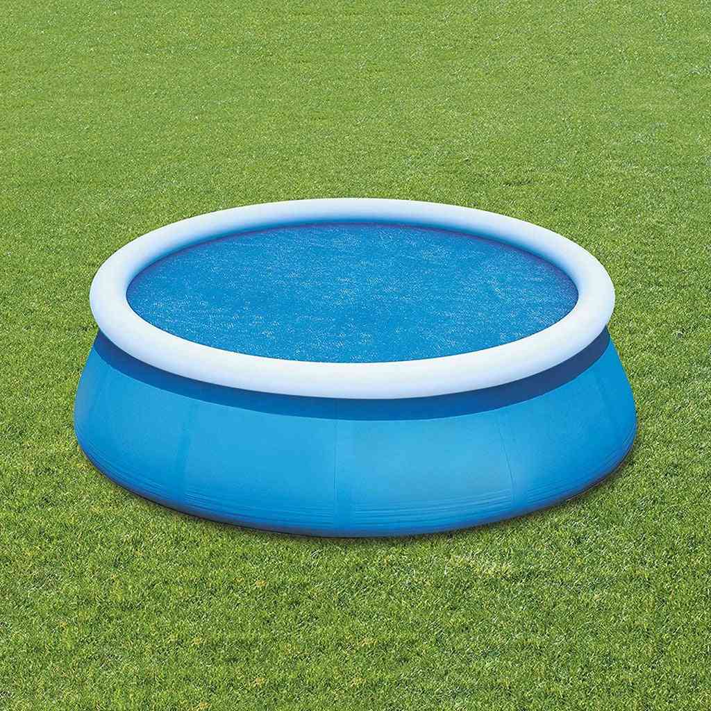Couverture de piscine ronde, protecteur - 12 pieds au-dessus du sol, bleu