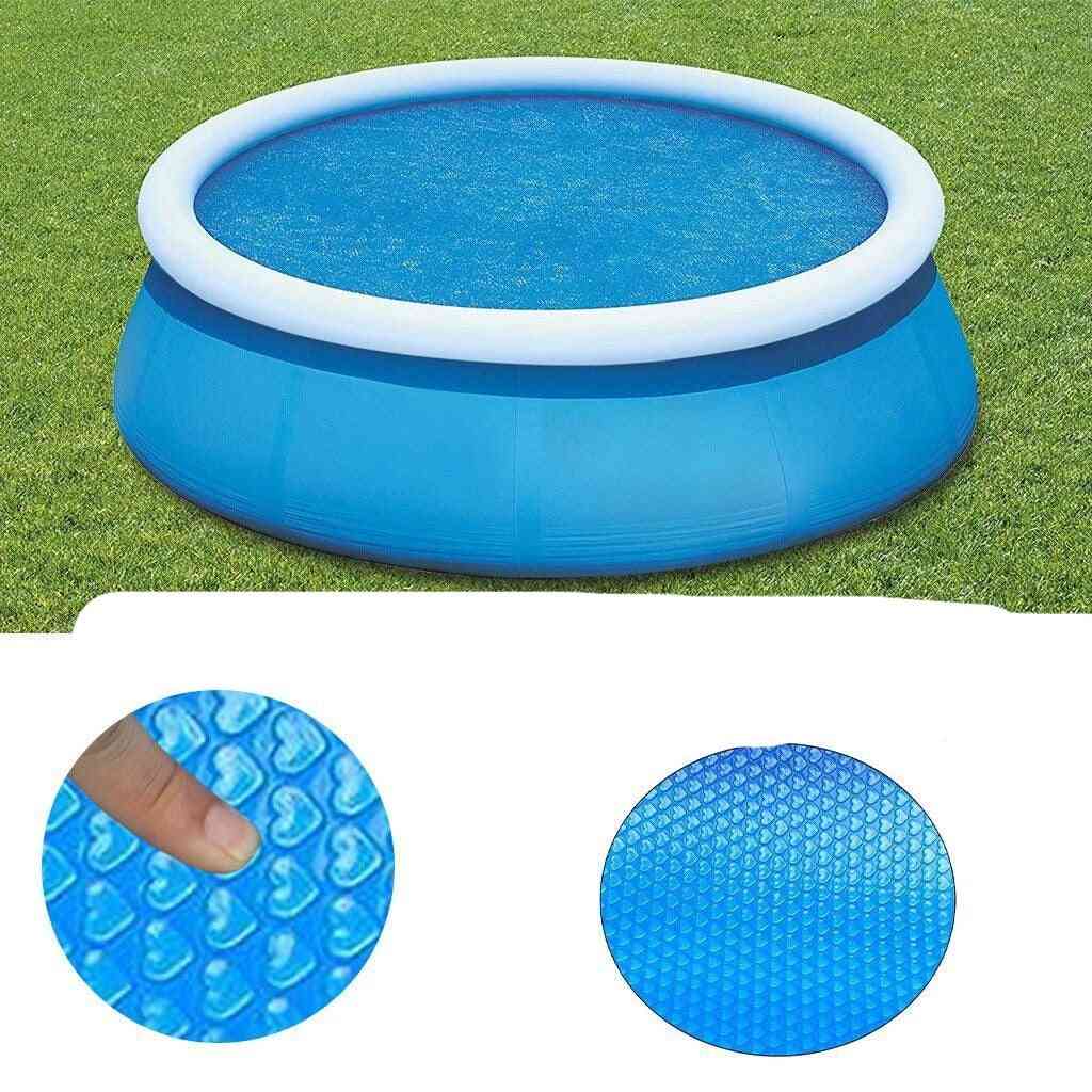 Runde Schwimmbadabdeckung, Schutz - 12 Fuß über dem Boden, blau