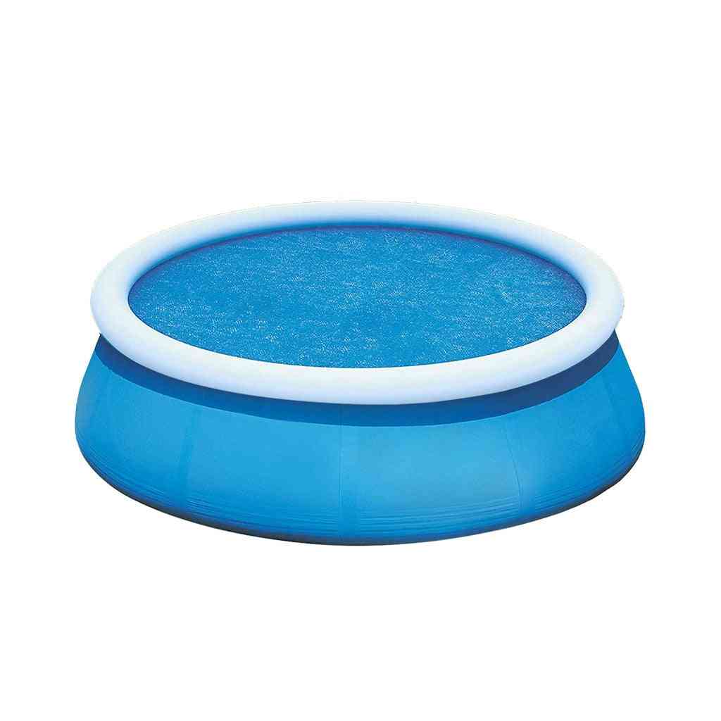 Cubierta de piscina redonda, protector - 12 pies sobre el suelo, azul