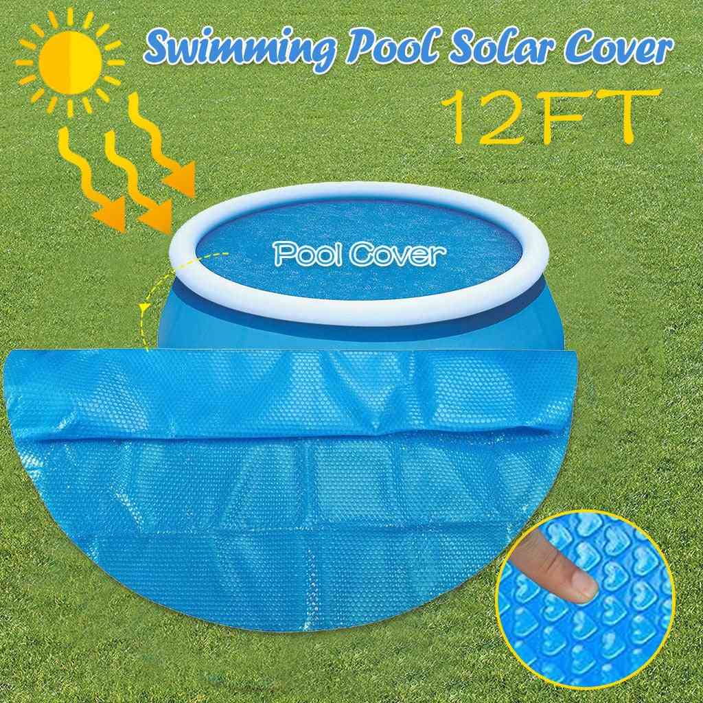 Cubierta de piscina redonda, protector - 12 pies sobre el suelo, azul