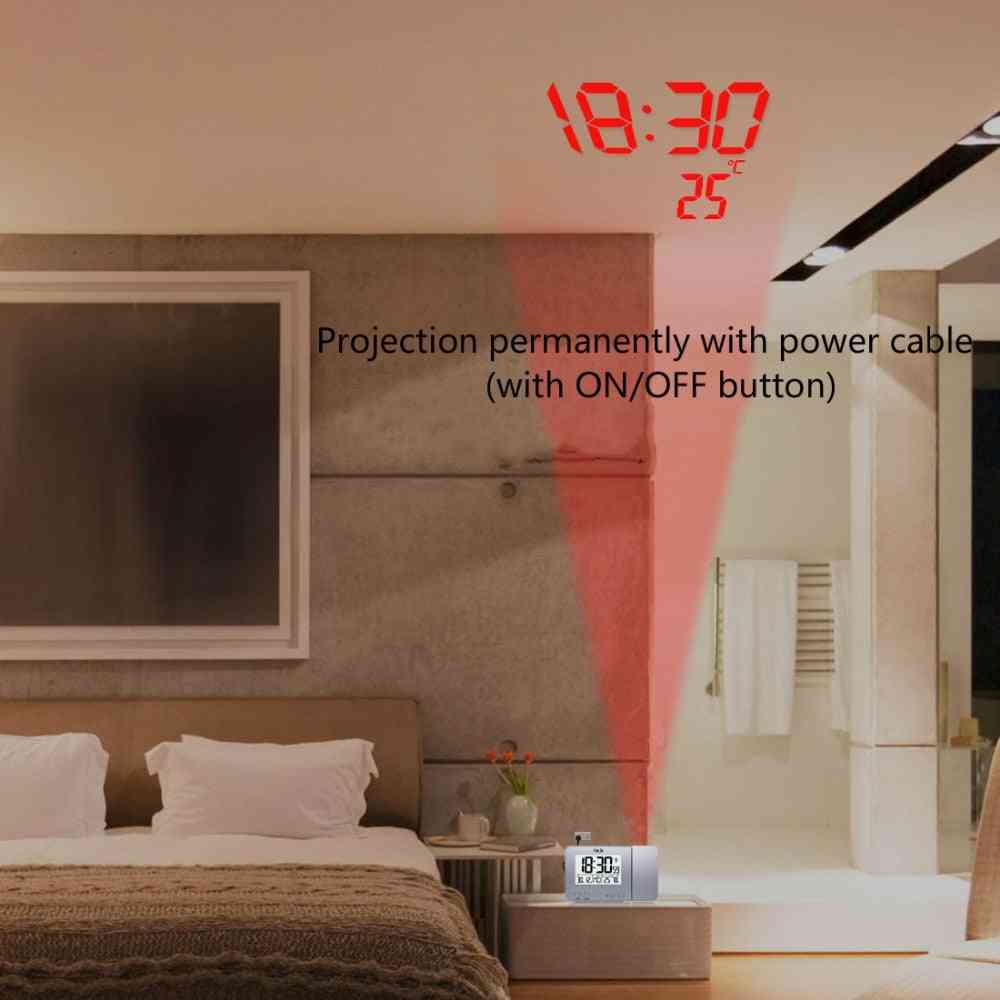 Digitálny budík s LED projekciou