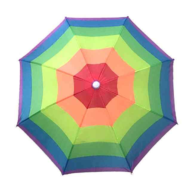 Digital camo fiske vandring cap paraply - paraply for kvinner utendørs fold hodet parasoller