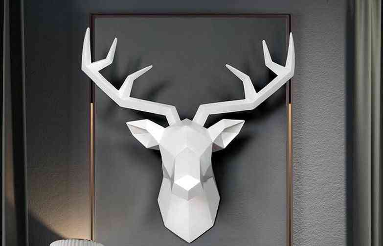 Deer Hanging Statue - Elk Abstract Sculpture