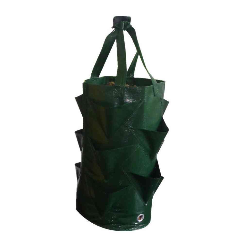 Strawberry Planting Growing Bag, 3 Gallons Multi Mouth Container