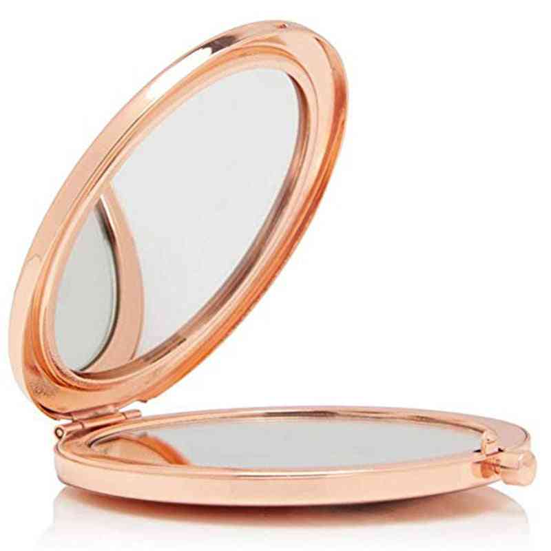 Kompaktno ogledalo za ličila iz roza zlata
