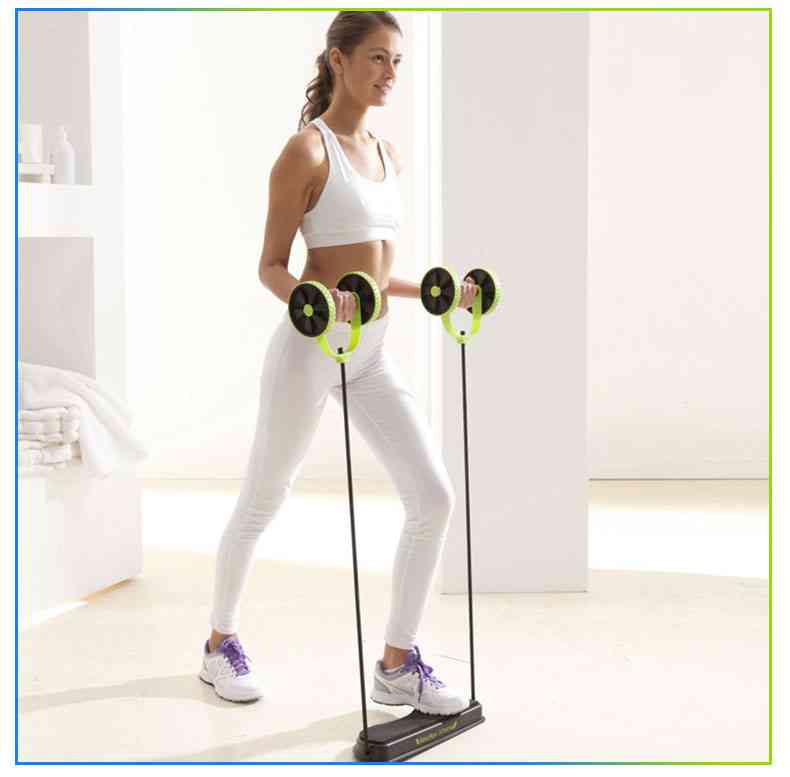Exerciții musculare roată dublă ab roller trainer home fitness equipment