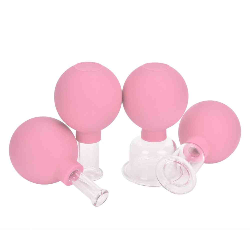 Vacuum Cupping Cups Set Rubber Head, Glass Anti Cellulite For  Therapy Massage