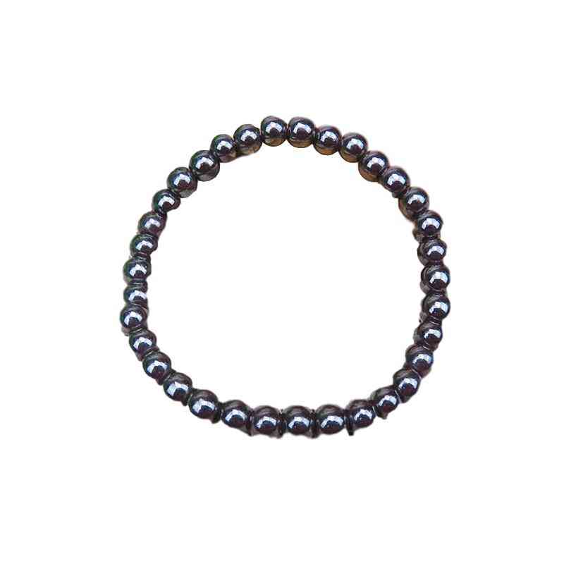 Luxury Slimming Bracelet- Weight Loss Round Black Stone Magnetic Therapy Health Care