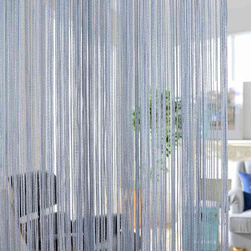 Solid Color Classic Line Stripe Curtain - Window Room Door Divider Decorative Stripe Curtain