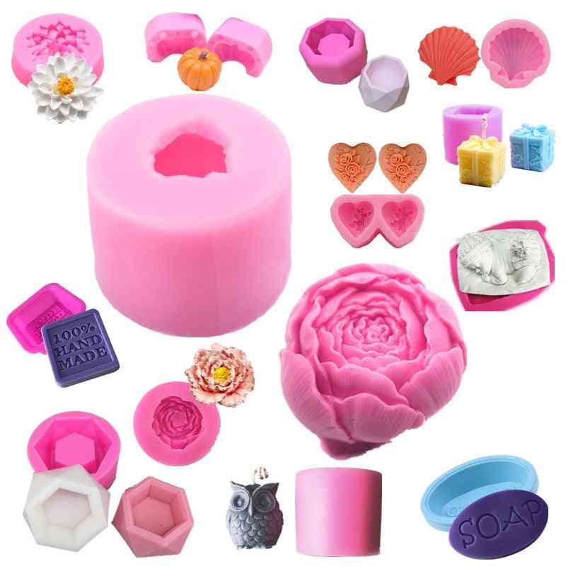 Diy 3d Silicone Soap Mold For Handmade Cake, Chocolate Decoration Baking Craft