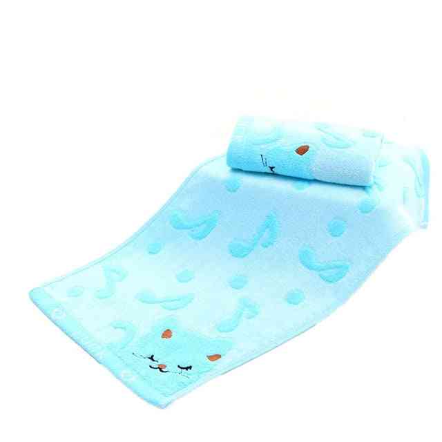 Bamboo Fiber Twistless Music Cat Baby Wash Towels - Spa Facial Bath Towel