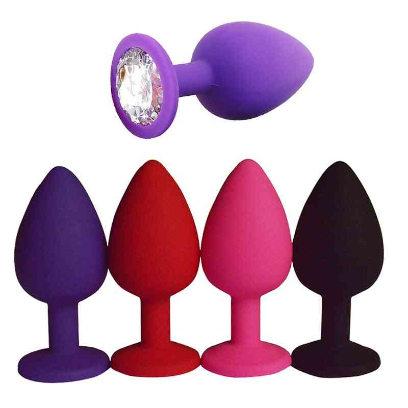 Silicone Butt Plug Anal - Unisex Sex Available In 3 Different Size Adult Sex For Men/women Or Couples