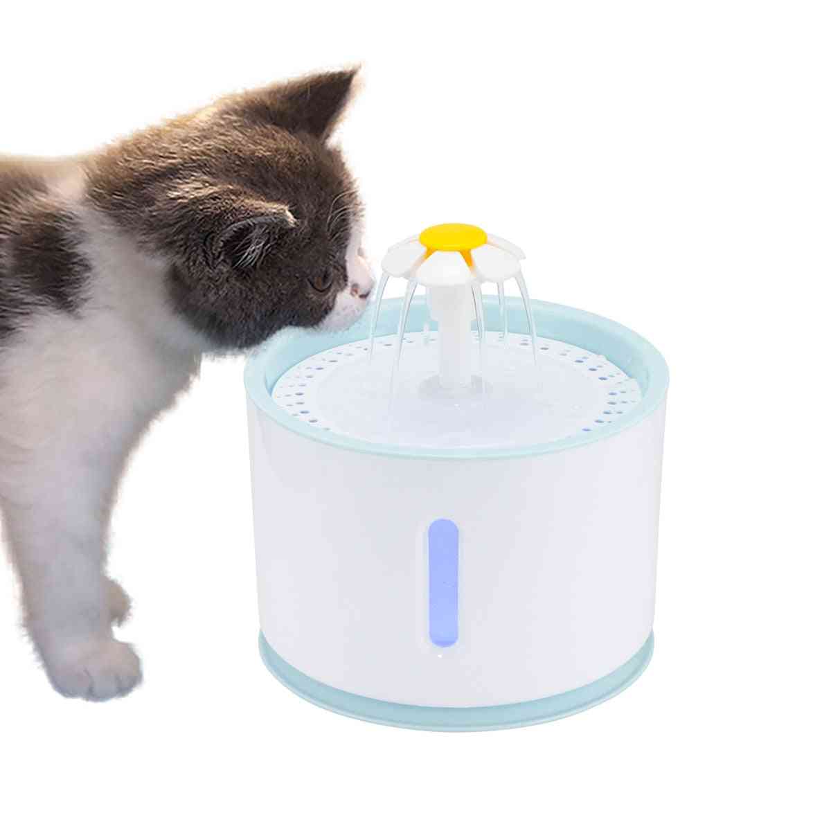 Ledd elektrisk usb automatisk sällskapsdjur katt vatten fontän stum dricker matare skål & dispenser - usb kabel-29