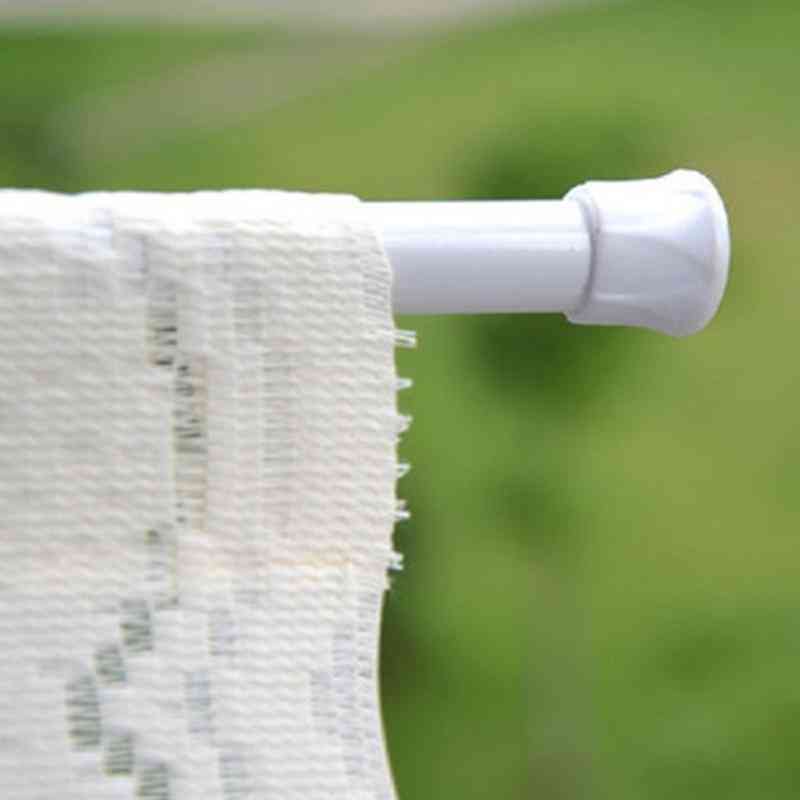 Verstellbare runde Duschgarderobe Vorhang Hängestangen - Voile ausziehbare Stöcke Haushalt Teleskop Stange geladen Kleiderbügel