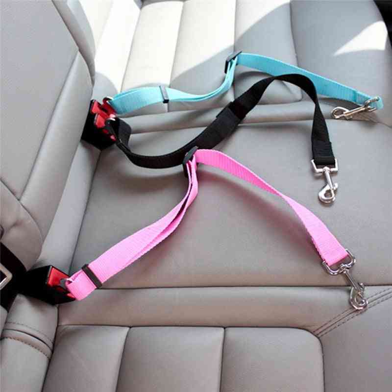 Protezione di sicurezza per cintura di sicurezza per cani di lunghezza regolabile per i viaggi - guinzaglio per animali domestici collare staccabile imbracatura per auto solida