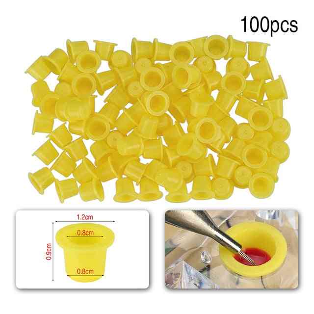 Small Plastic Tattoo Ink Cups Holder/container - Caps Disposable