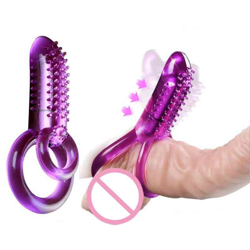 Penis Clitoris Vibrators, Stimulator Double Ring Cock Male Dildo Strapon Bullet Vibrator Massage