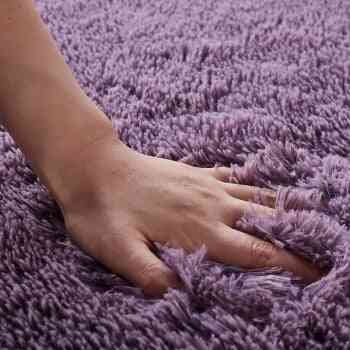 Solid Color Thickened Washed Silk Hair Non Slip Carpet - Living Room Coffee Table Blanket Bedroom Bedside Mat