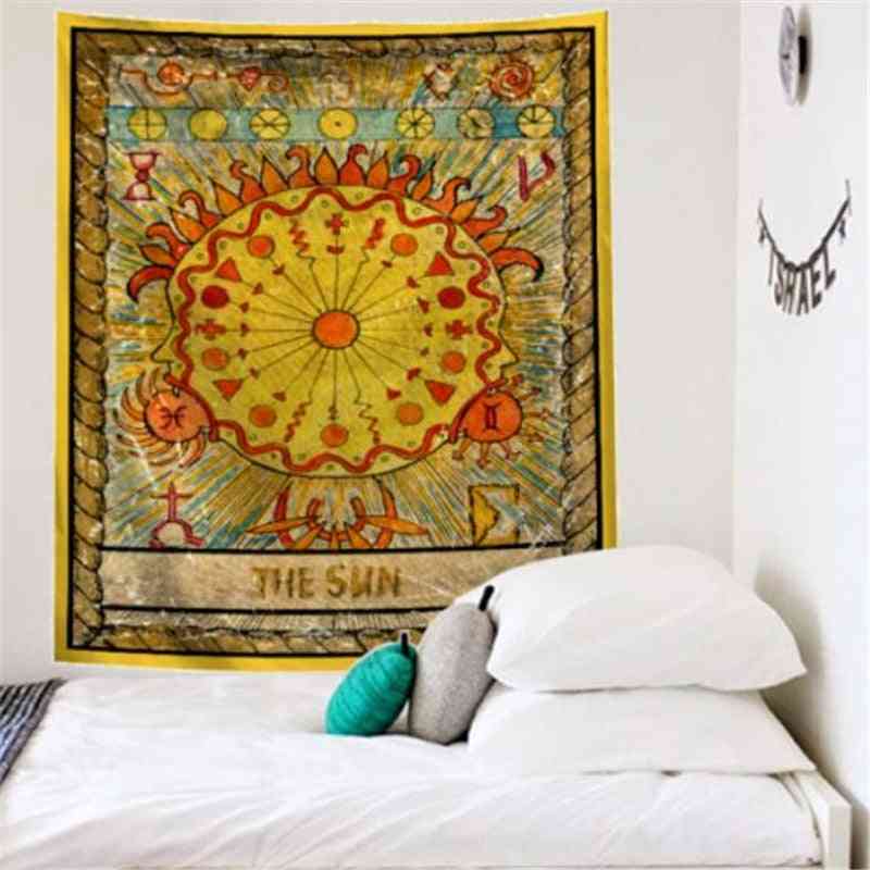 Mandala tarot vegghengende tapetsering på soverom 95x73cm