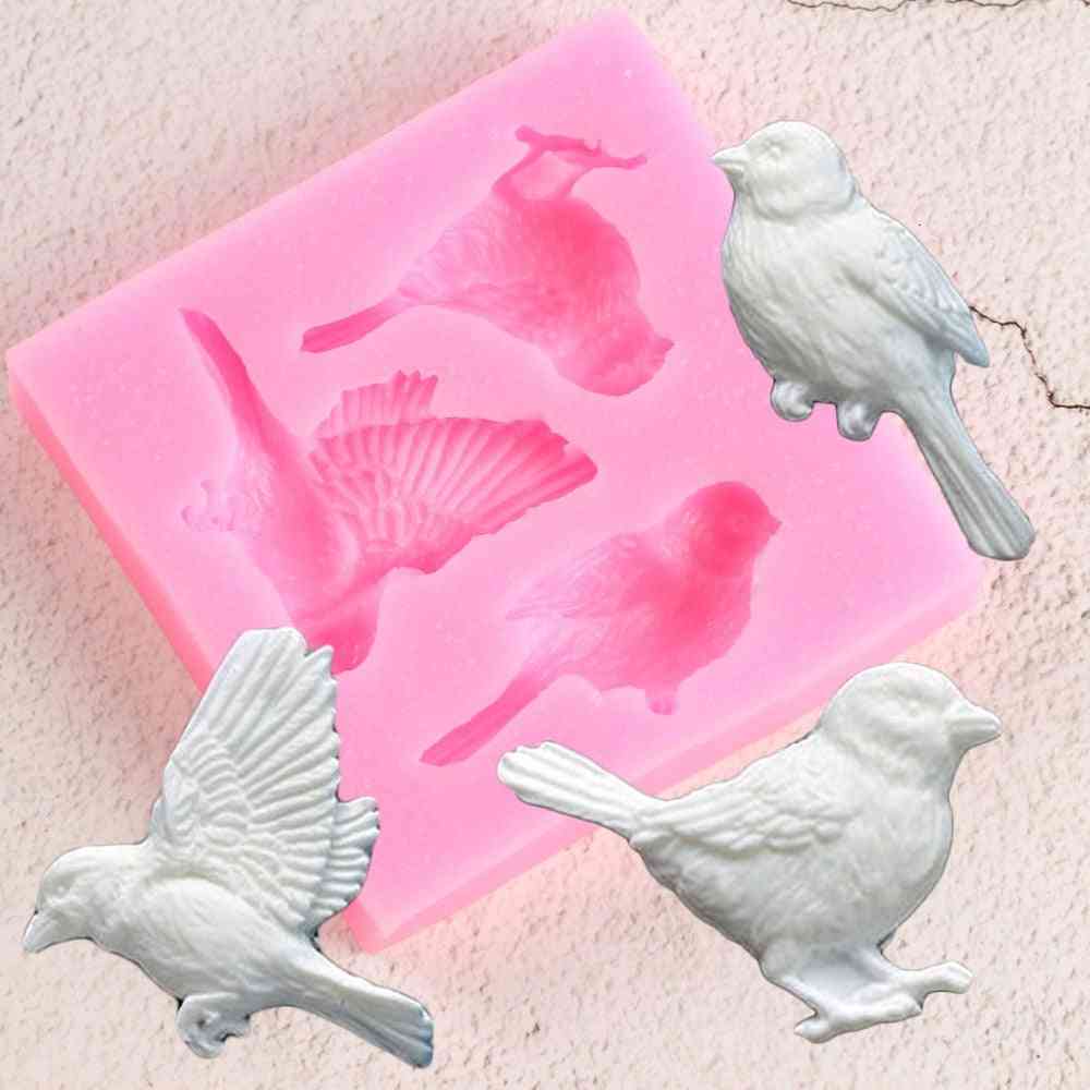 Stampo in silicone fondente per uccelli sugarcraft - strumenti per decorare torte stampi per pasta di cioccolato e argilla