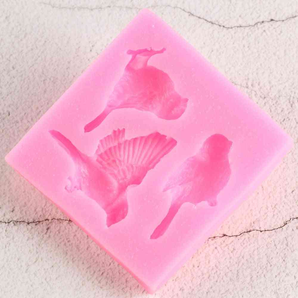 Stampo in silicone fondente per uccelli sugarcraft - strumenti per decorare torte stampi per pasta di cioccolato e argilla