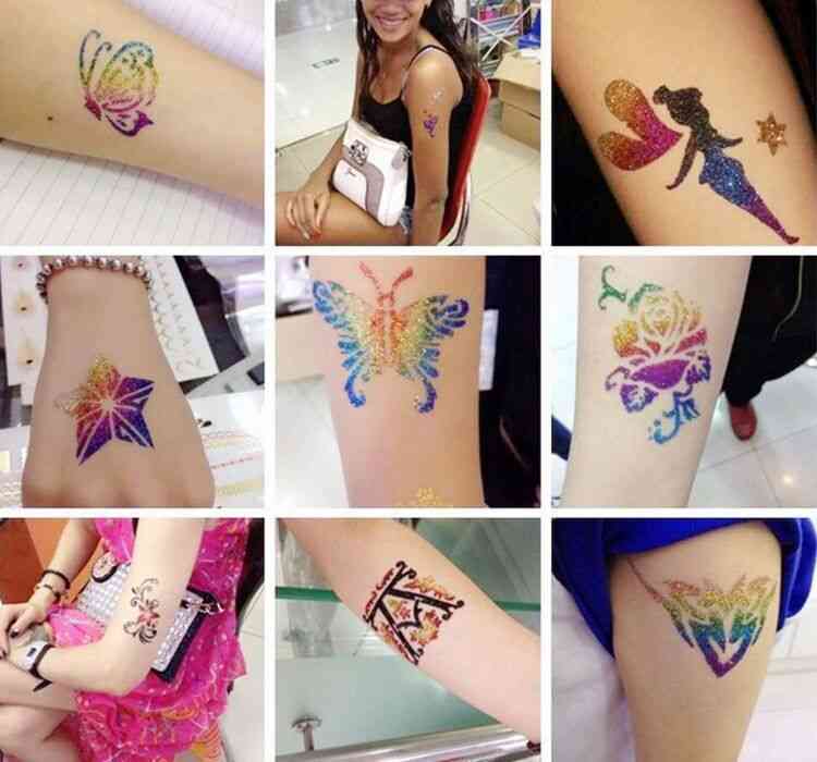 Flash diamond tattoo per tatuaggio temporaneo bambini faccia corpo, strumenti di pittura artistica -