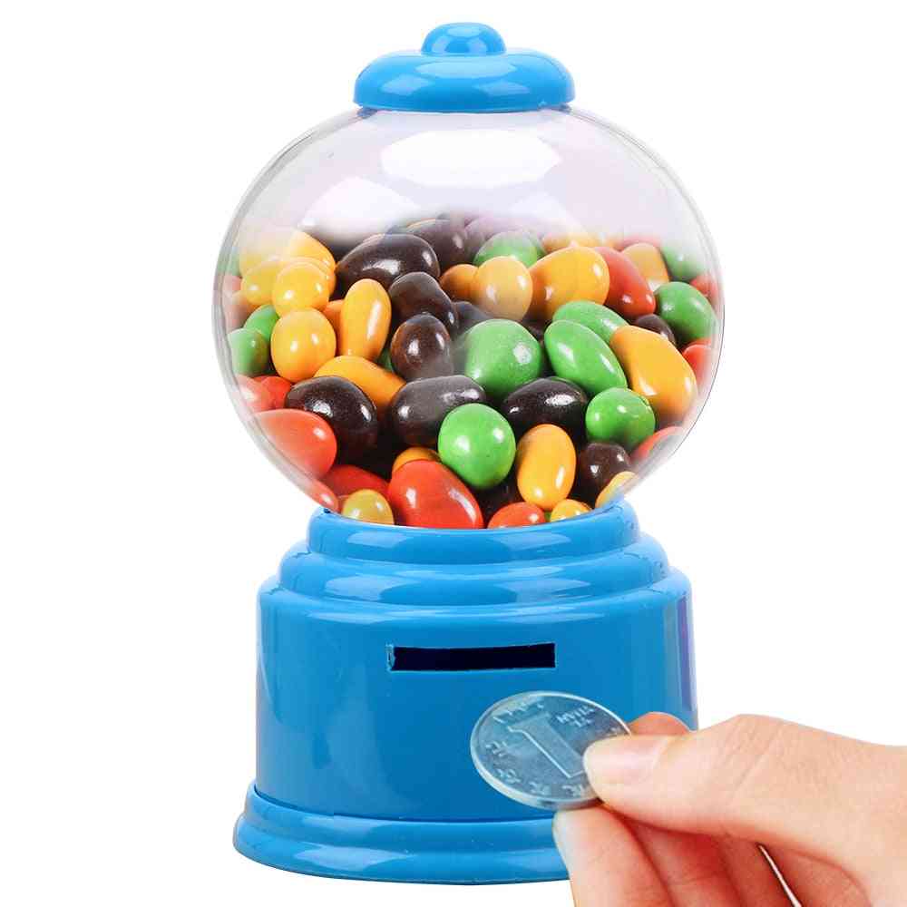Cute Candy Dispenser Coin Bank Toy Machine Gumball Storage Jar