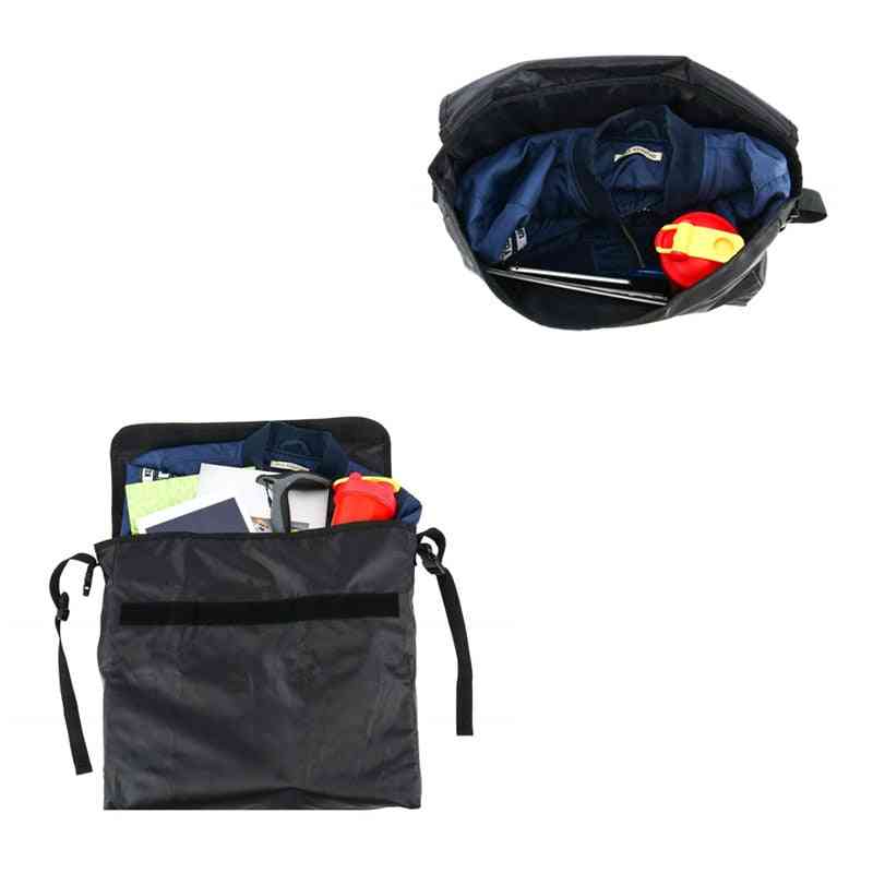 Kerekesszékes hátizsák, táska fekete - remek kiegészítő csomag, mozgáskorlátozó eszköz, a legtöbb robogóhoz, járókához illik