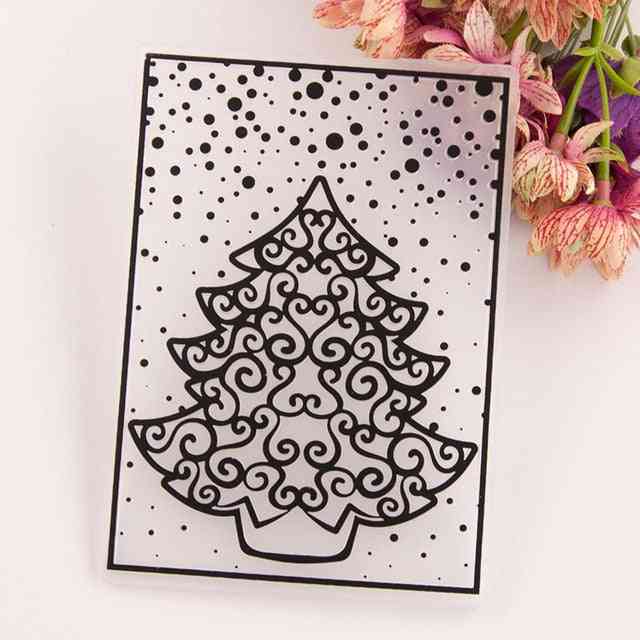 Diy Craft Plastic Embossing Folder Template For Scrapbooking, Photo Album Card Holiday Decoration