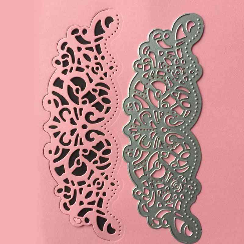 Stencil Frame Embossing Template For Greeting Card - Edge Lace Hollow Border Metal Cutting Dies