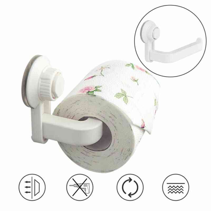 Wall Mount Kitchen & Toilet Roll Suction Cup Hook & Portable Paper Holders