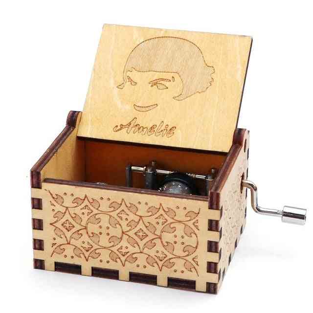 Amelie тема ръчно извита колекционерска дървена музикална кутия