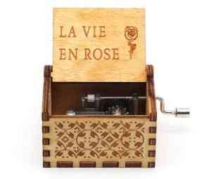La Vie En Rose-hand-cranked Wooden Music Box