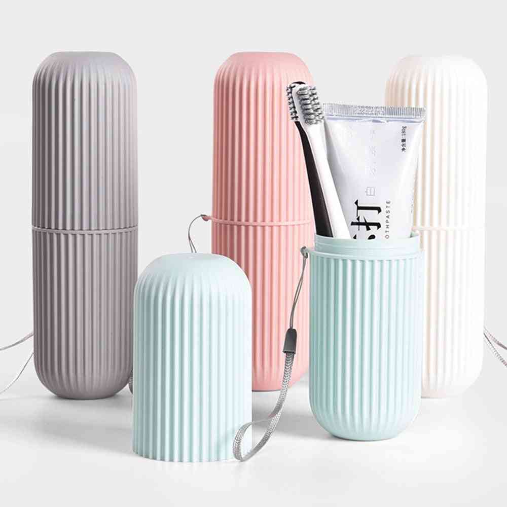 Portable Toothbrush And Toothpaste Storage Box For Travel & Outdoor