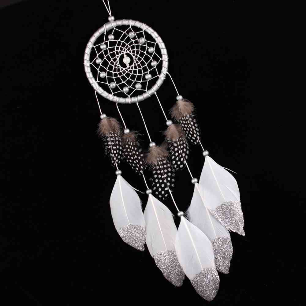 Beautiful Feather Crafts - Handmade Dreamcatcher For Car Or Home Decoration