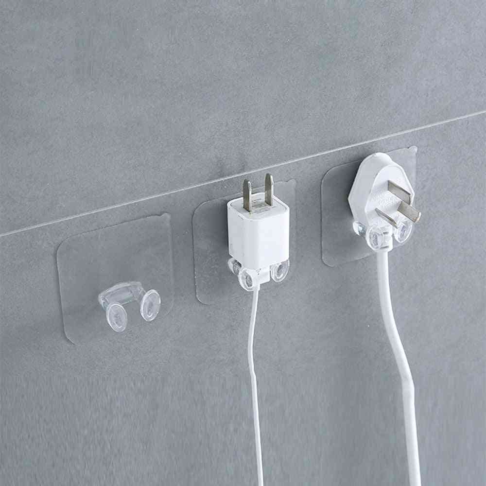 Wall Storage Hook For Kitchen And Bathroom - Wall Adhesive Power Plug Socket Holder