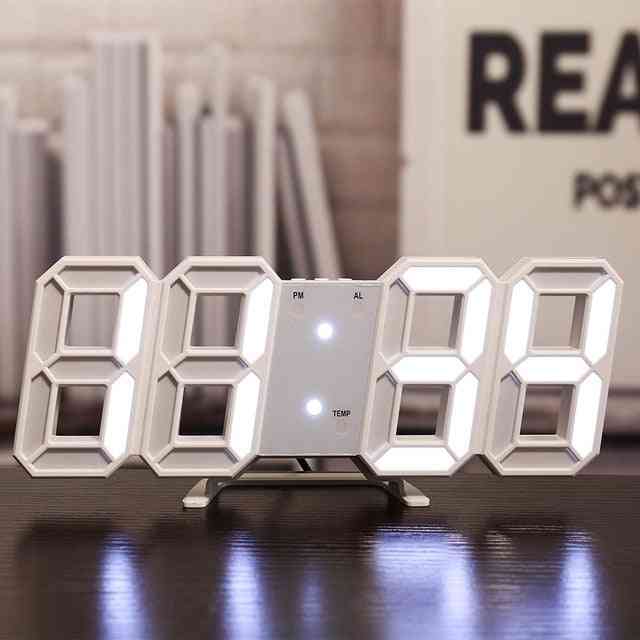 Ceas de perete cu lumină de fundal digitală cu led digital - alarmă, dată, temperatură decorare pentru casă stand de masă ceas suspendat