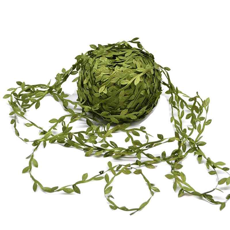 Leaf Shaped Handmade Artificial Green Leaves For Wedding Decoration, Scrapbooking, Fake Flowercraft