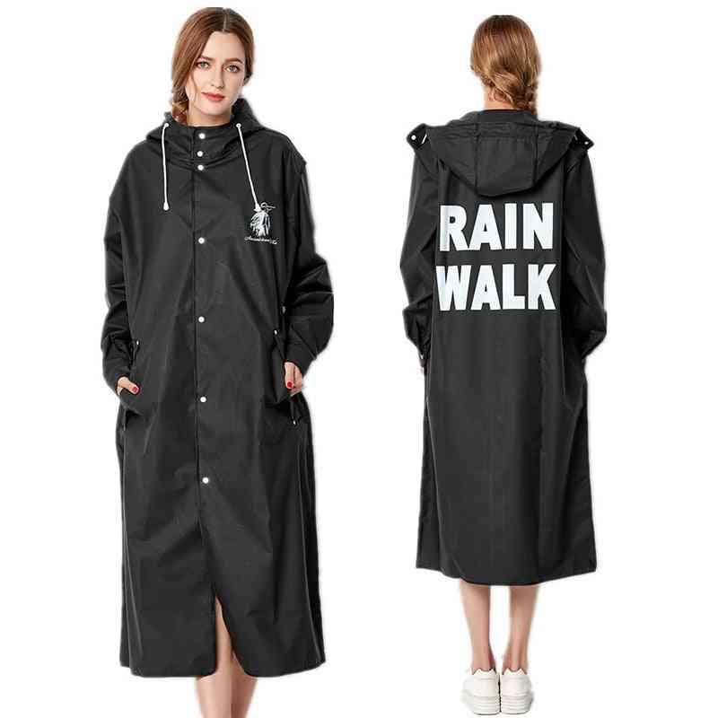 Eva נשים מעיל גשם בגדי גשם מעיל גשם בלתי חדיר capa de chuva chubasquero פונצ'ו יפן כיסוי כובע גשם עמיד למים עם ברדס