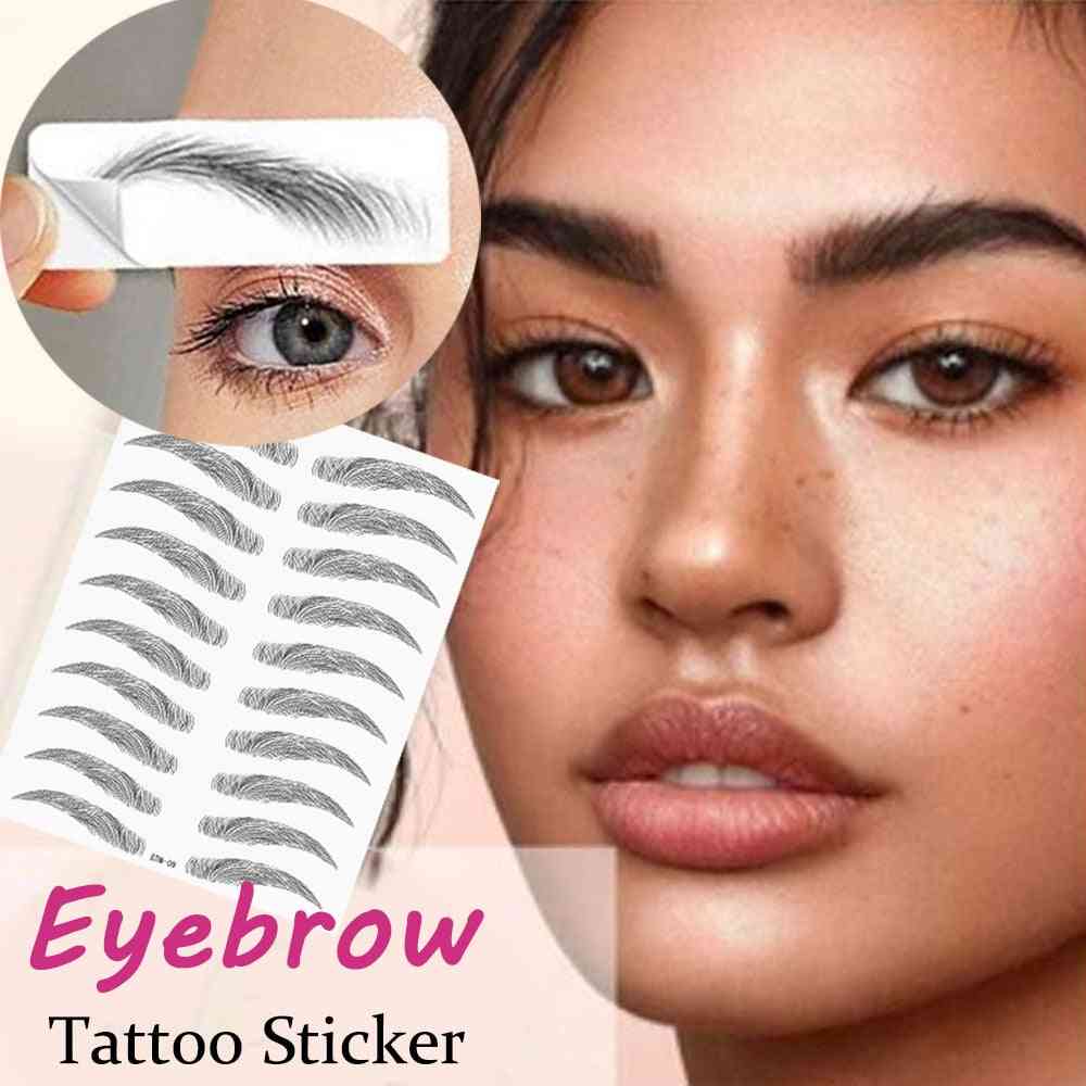 Magic False 4d Hair Eyebrow Tattoo Sticker - Waterproof Lasting Makeup Eye Brow Stickers Cosmetics