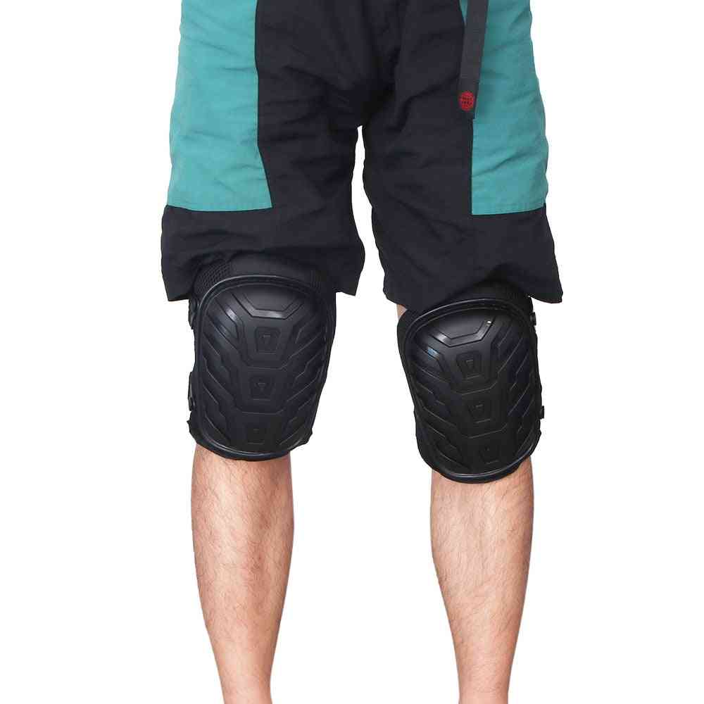 Ginocchiere nere imbottiture in eva per la protezione del ginocchio protezioni da giardino per sport all'aria aperta supporto per cuscini assicurazione del lavoro ginocchiere