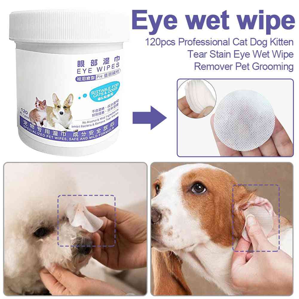 Stain Safe Cleaning Cat Dog Towel Kitten Portable Pet Grooming Non-intivating Eye Wet Wipe