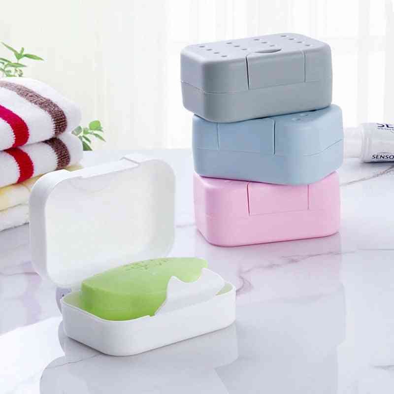 Soap Dish Non-slip Box Case - Bath Shower Soap Holder Dish, Hiking Container Soap Box