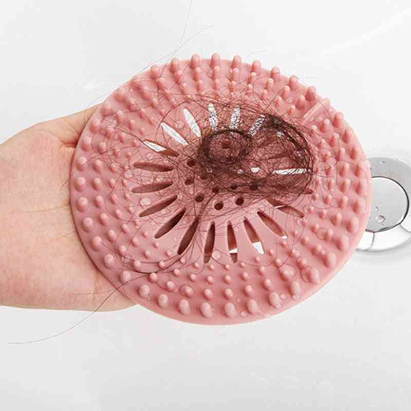 Silicone Drain Strainer - Portable Silicone Sink Filter Hair Stopper, Kitchen, Bathroom Bathtub Shower Drain Covers