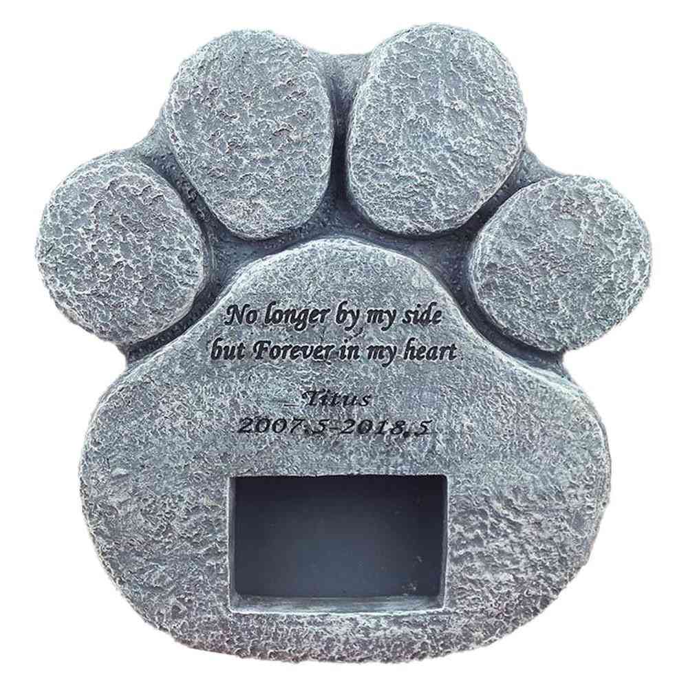 מצבה לזכר מצבת מצבה לחיות מחמד קבר מצבות כלב חתול הדפסת כפה טביעת רגל בצורת טביעת רגל יכולה להעלות תמונות